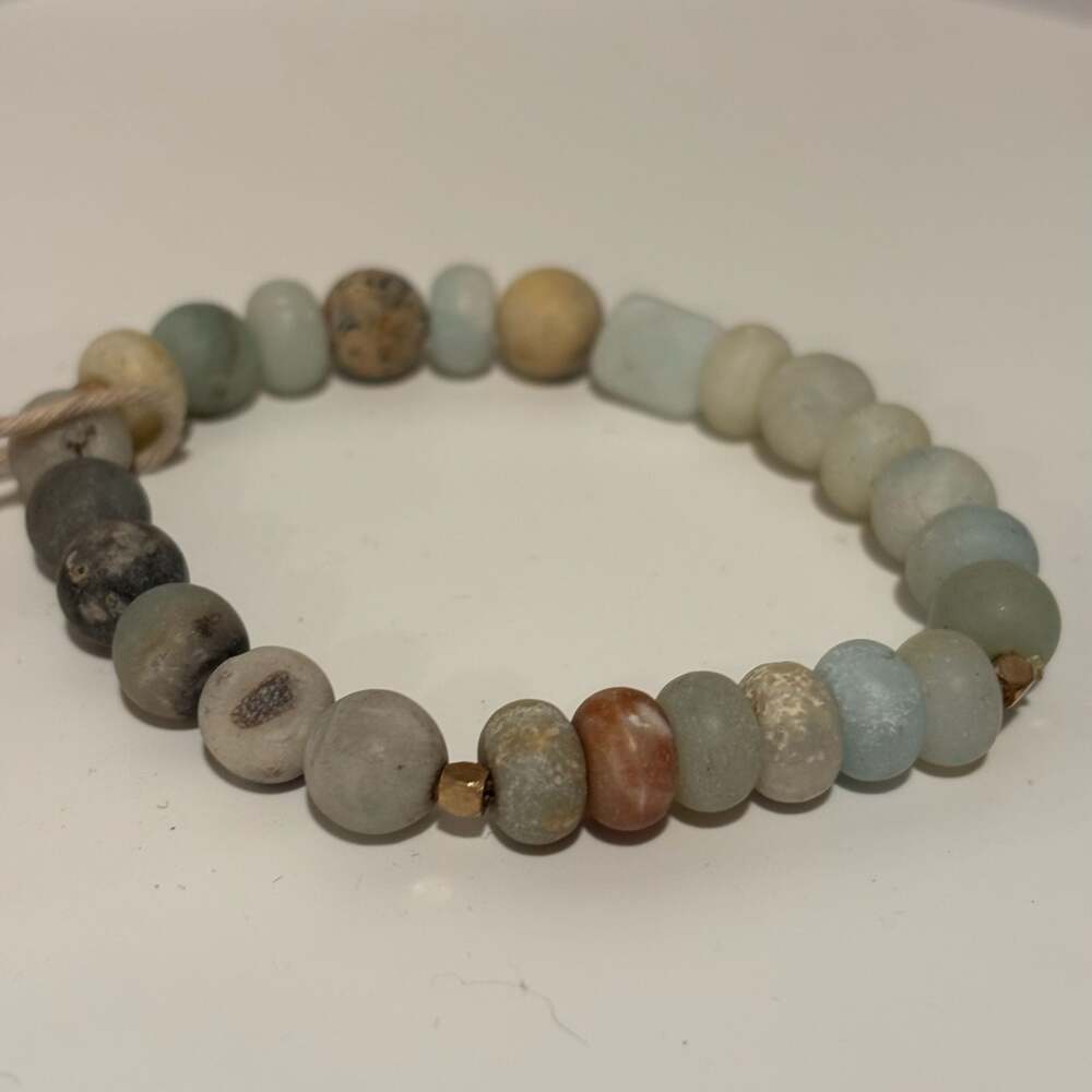 Scout Curated Wears Amazonite Stone of Courage Stretch Beaded Bracelet